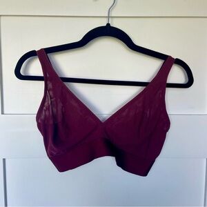 Parade Burgundy Mesh Bralette 32DD